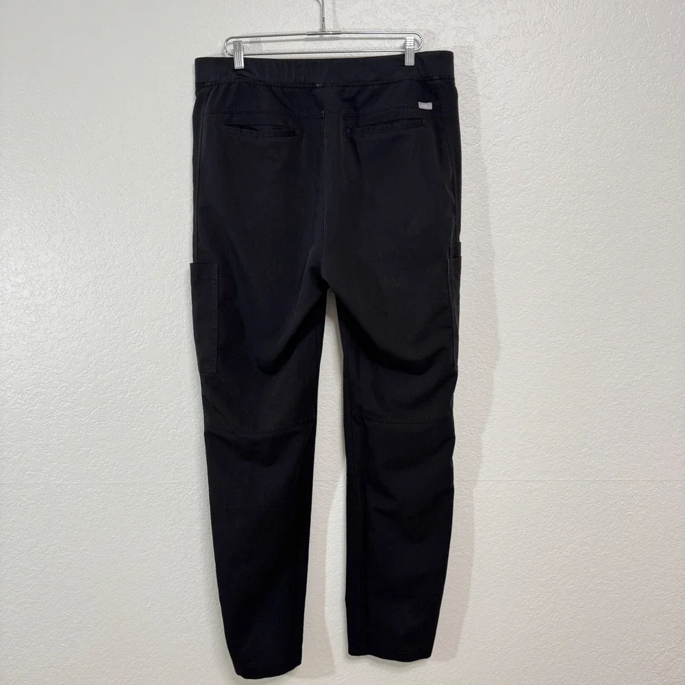 FIGS Axim Straight Leg Men XXL Tall Black Cargo Scrub Pants Medical